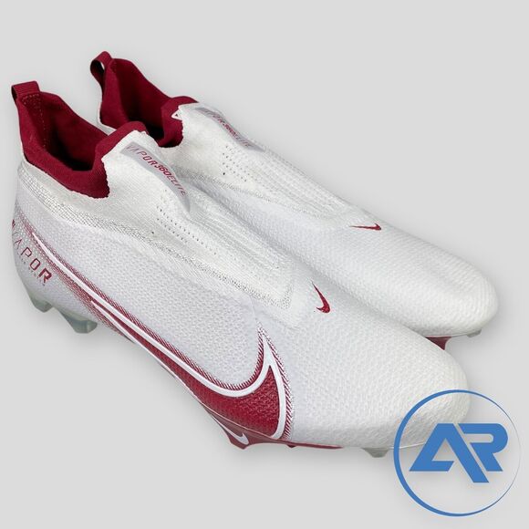 Nike Vapor Edge 360 Elite White Red Men's Size 13 Football Cleats CV6282-105 - Picture 1 of 7